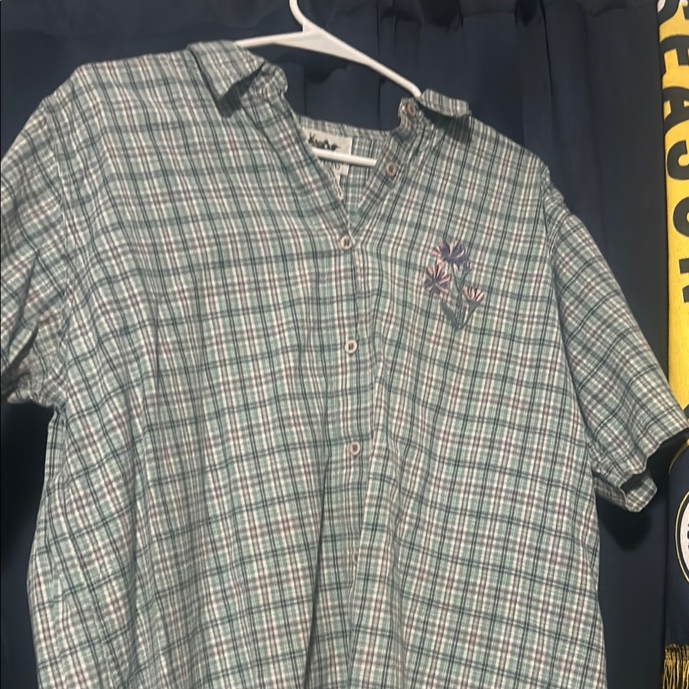 Men's Green Plaid Shirt